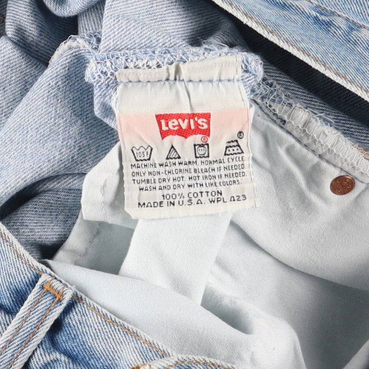 90'S Levi's 6501-0133 Straight Denim Pants Made in USA Women's XL (w31) Vintage cotton Blue type light blue Vintage Second Hand