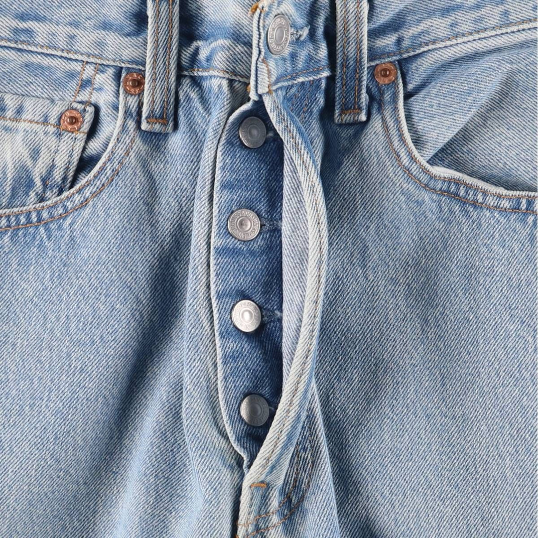 90'S Levi's 6501-0133 Straight Denim Pants Made in USA Women's XL (w31) Vintage cotton Blue type light blue Vintage Second Hand