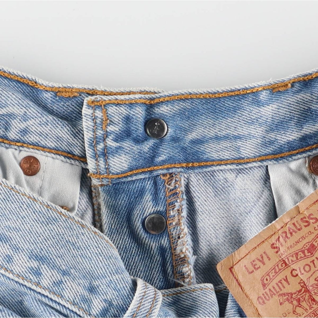 90'S Levi's 6501-0133 Straight Denim Pants Made in USA Women's XL (w31) Vintage cotton Blue type light blue Vintage Second Hand
