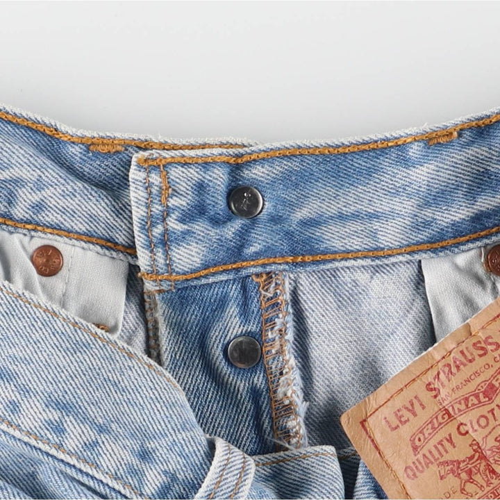90'S Levi's 6501-0133 Straight Denim Pants Made in USA Women's XL (w31) Vintage cotton Blue type light blue Vintage Second Hand