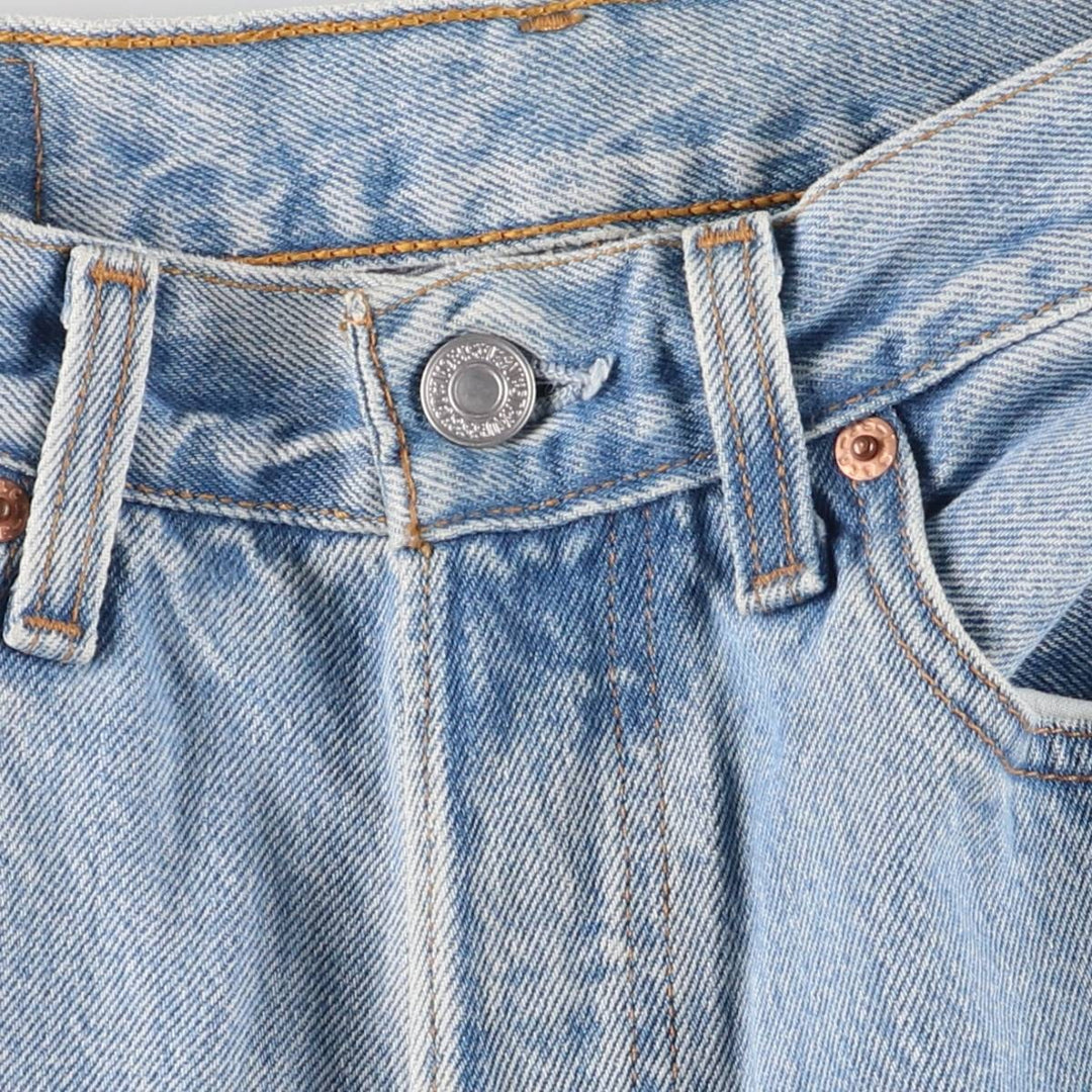 90'S Levi's 6501-0133 Straight Denim Pants Made in USA Women's XL (w31) Vintage cotton Blue type light blue Vintage Second Hand