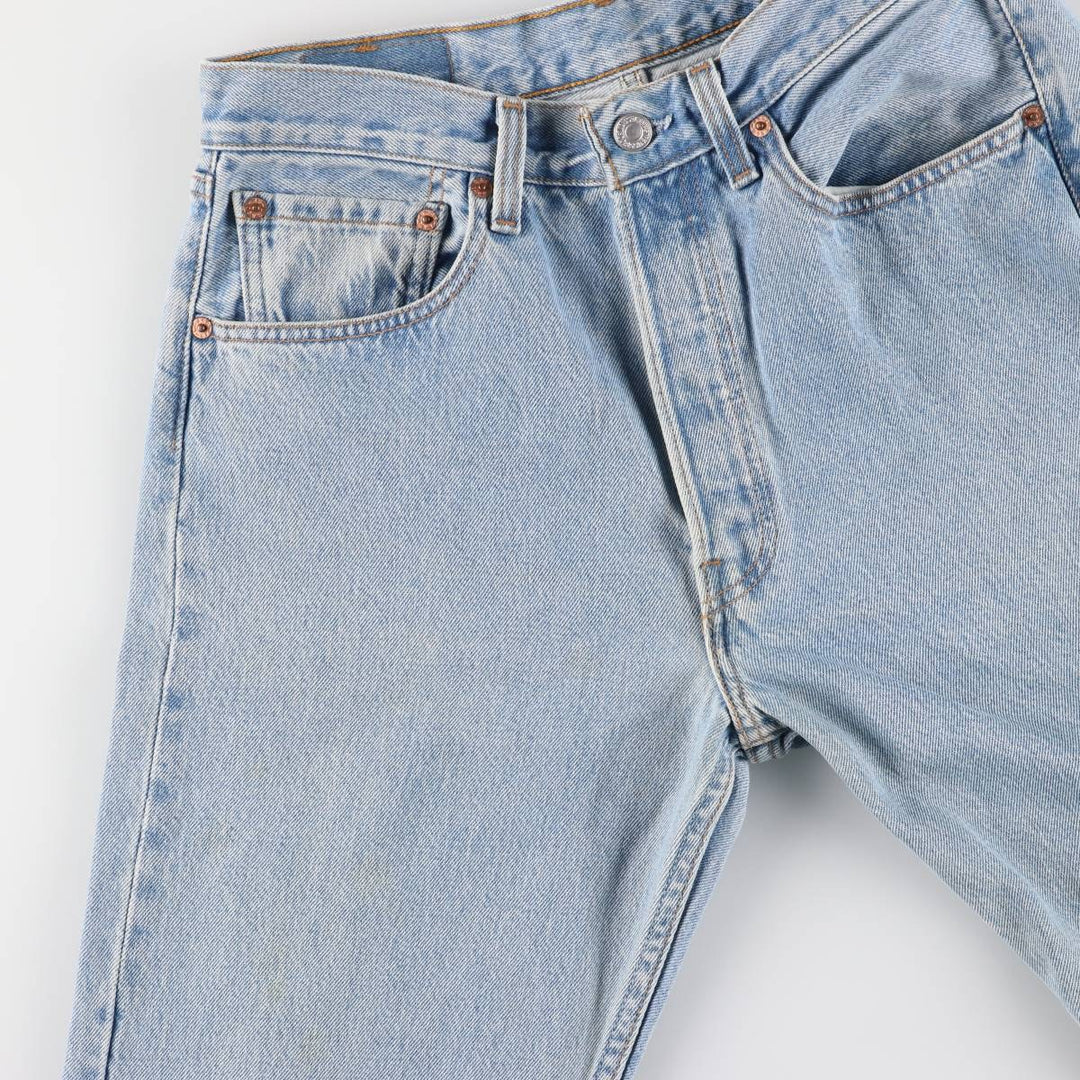 90'S Levi's 6501-0133 Straight Denim Pants Made in USA Women's XL (w31) Vintage cotton Blue type light blue Vintage Second Hand