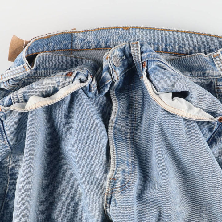 90'S Levi's 6501-0133 Straight Denim Pants Made in USA Women's XL (w31) Vintage cotton Blue type light blue Vintage Second Hand