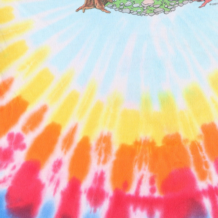 90'S GRATEFUL DEAD Tie-dye Pattern Band T-shirt, Men's Medium, Short Sleeve, Vintage unclear blue type Vintage Second Hand