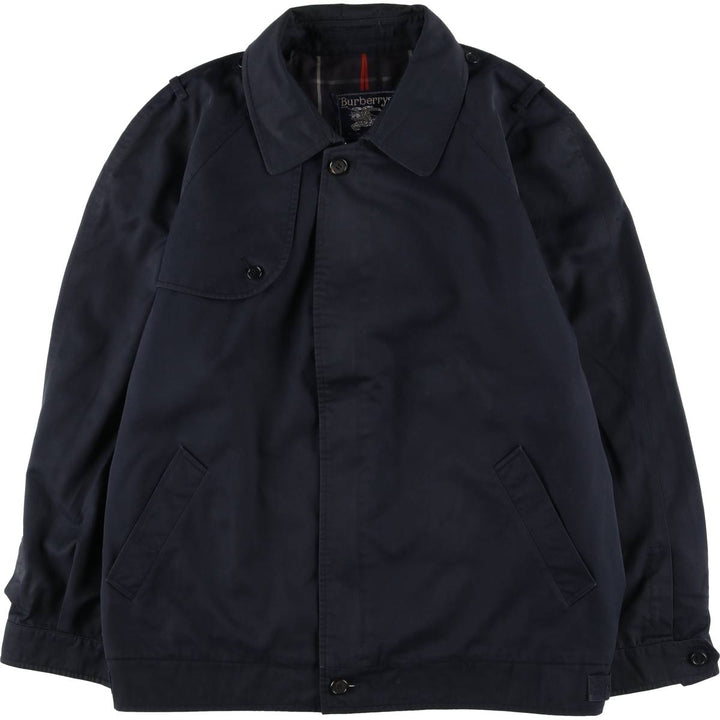 Burberry's cotton jacket, made in the UK, men's size XL cotton navy blue type Vintage Second Hand