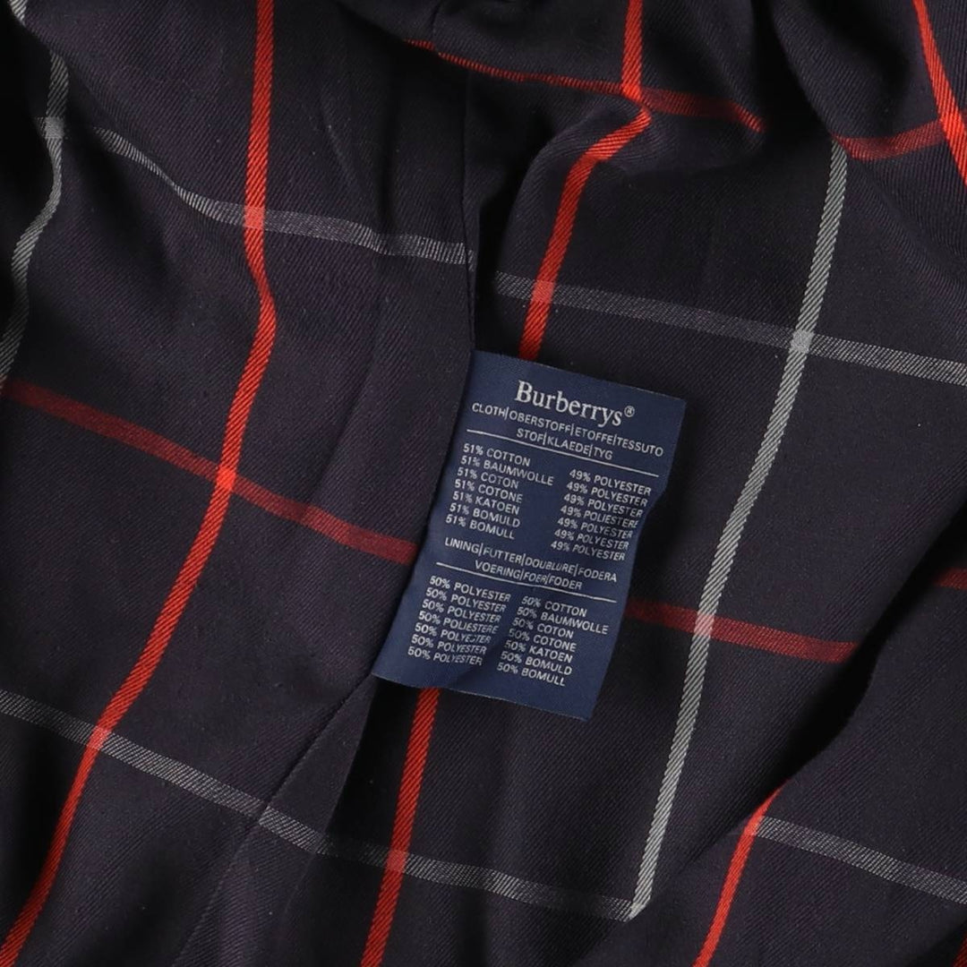 Burberry's cotton jacket, made in the UK, men's size XL cotton navy blue type Vintage Second Hand