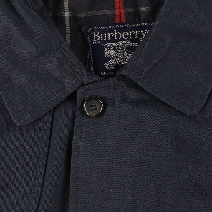 Burberry's cotton jacket, made in the UK, men's size XL cotton navy blue type Vintage Second Hand
