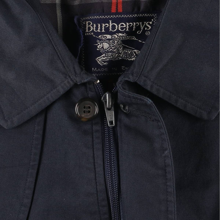 Burberry's cotton jacket, made in the UK, men's size XL cotton navy blue type Vintage Second Hand