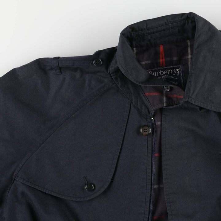 Burberry's cotton jacket, made in the UK, men's size XL cotton navy blue type Vintage Second Hand