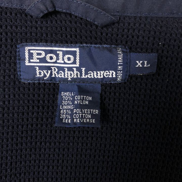 Ralph Lauren POLO by Ralph Lauren Swing Top Sports Jacket Men's XL cotton navy blue type Vintage Second Hand
