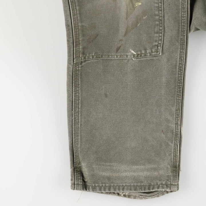 00'S Carhartt Dungaree Fit Painted Double Knee Duck Painter Pants Men's W30 equivalent cotton Khaki type Vintage Second Hand