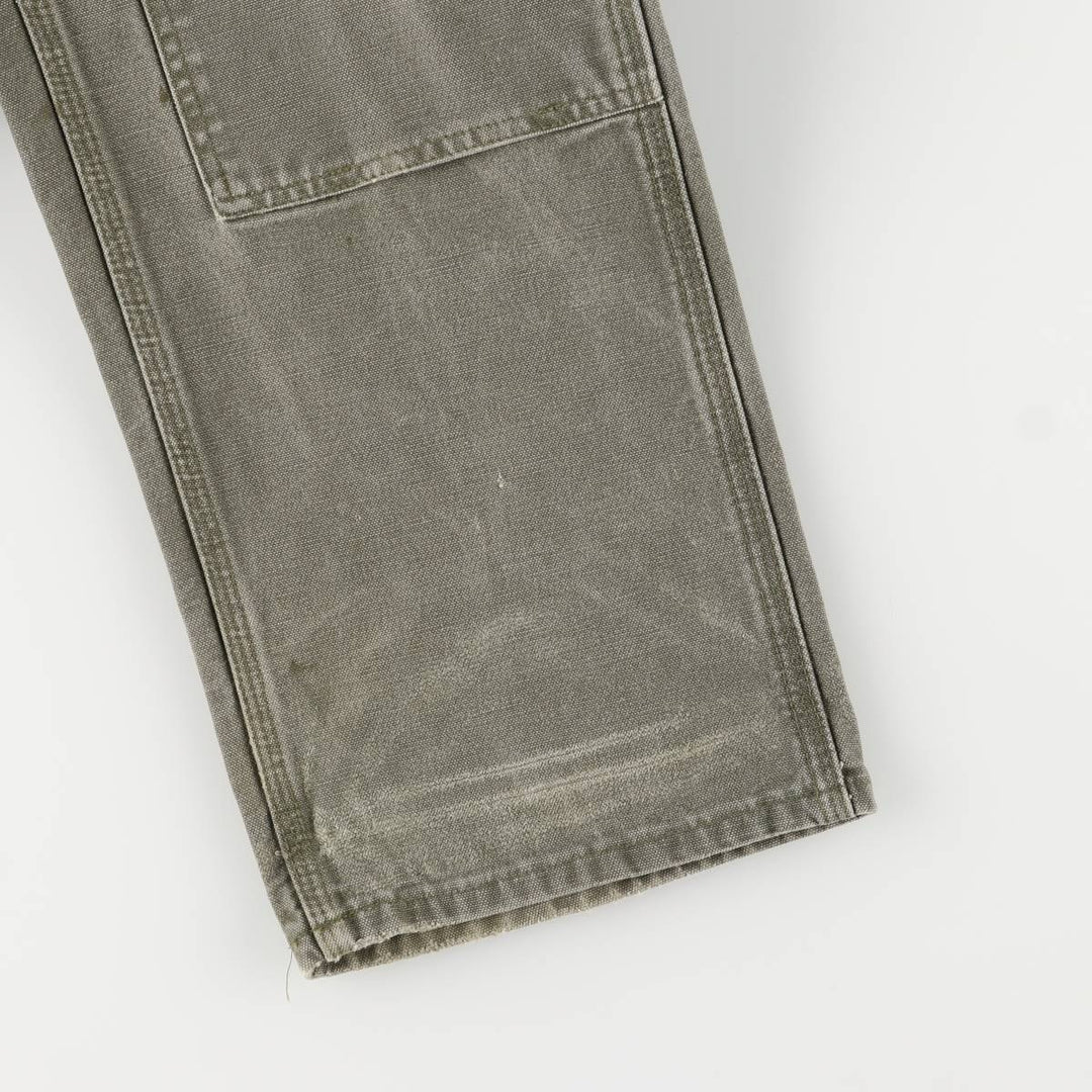 00'S Carhartt Dungaree Fit Painted Double Knee Duck Painter Pants Men's W30 equivalent cotton Khaki type Vintage Second Hand