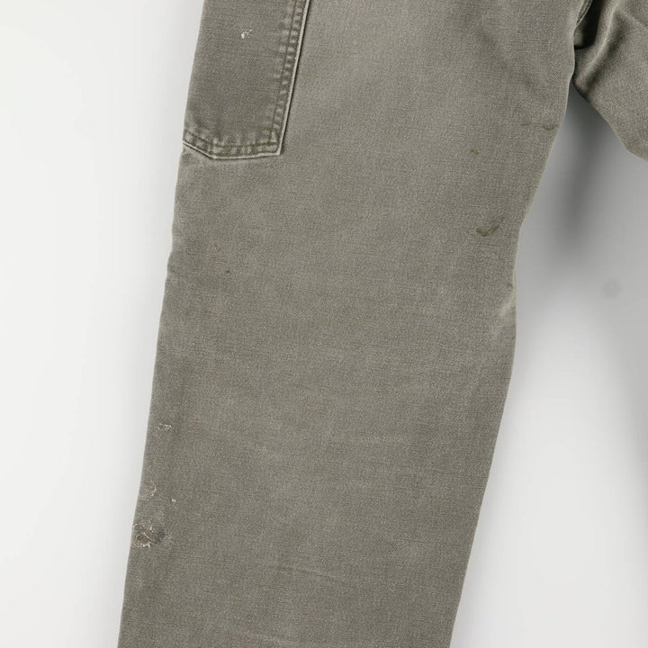 00'S Carhartt Dungaree Fit Painted Double Knee Duck Painter Pants Men's W30 equivalent cotton Khaki type Vintage Second Hand