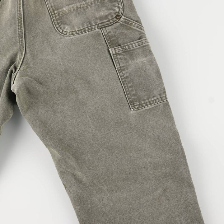 00'S Carhartt Dungaree Fit Painted Double Knee Duck Painter Pants Men's W30 equivalent cotton Khaki type Vintage Second Hand