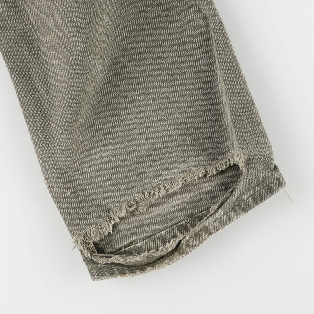 00'S Carhartt Dungaree Fit Painted Double Knee Duck Painter Pants Men's W30 equivalent cotton Khaki type Vintage Second Hand