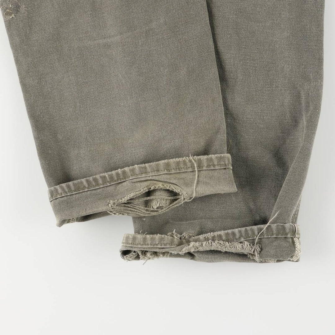 00'S Carhartt Dungaree Fit Painted Double Knee Duck Painter Pants Men's W30 equivalent cotton Khaki type Vintage Second Hand