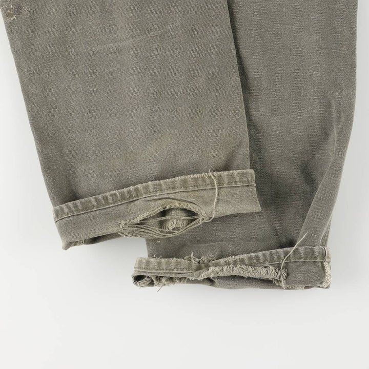 00'S Carhartt Dungaree Fit Painted Double Knee Duck Painter Pants Men's W30 equivalent cotton Khaki type Vintage Second Hand