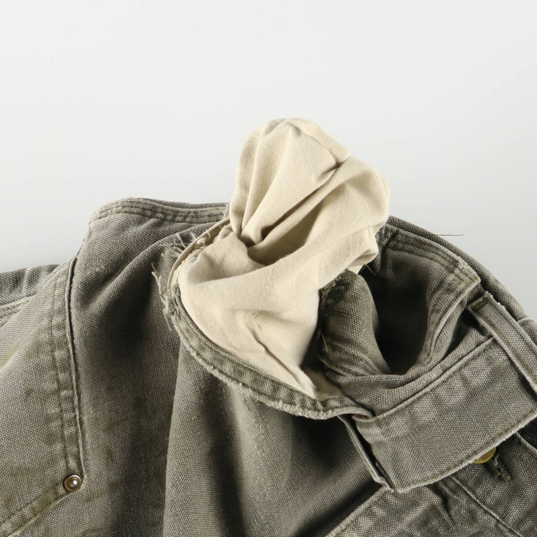 00'S Carhartt Dungaree Fit Painted Double Knee Duck Painter Pants Men's W30 equivalent cotton Khaki type Vintage Second Hand