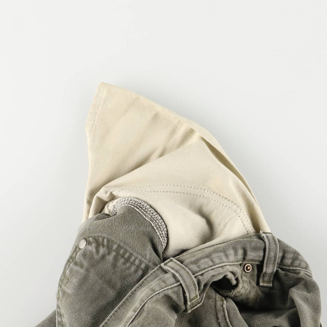 00'S Carhartt Dungaree Fit Painted Double Knee Duck Painter Pants Men's W30 equivalent cotton Khaki type Vintage Second Hand