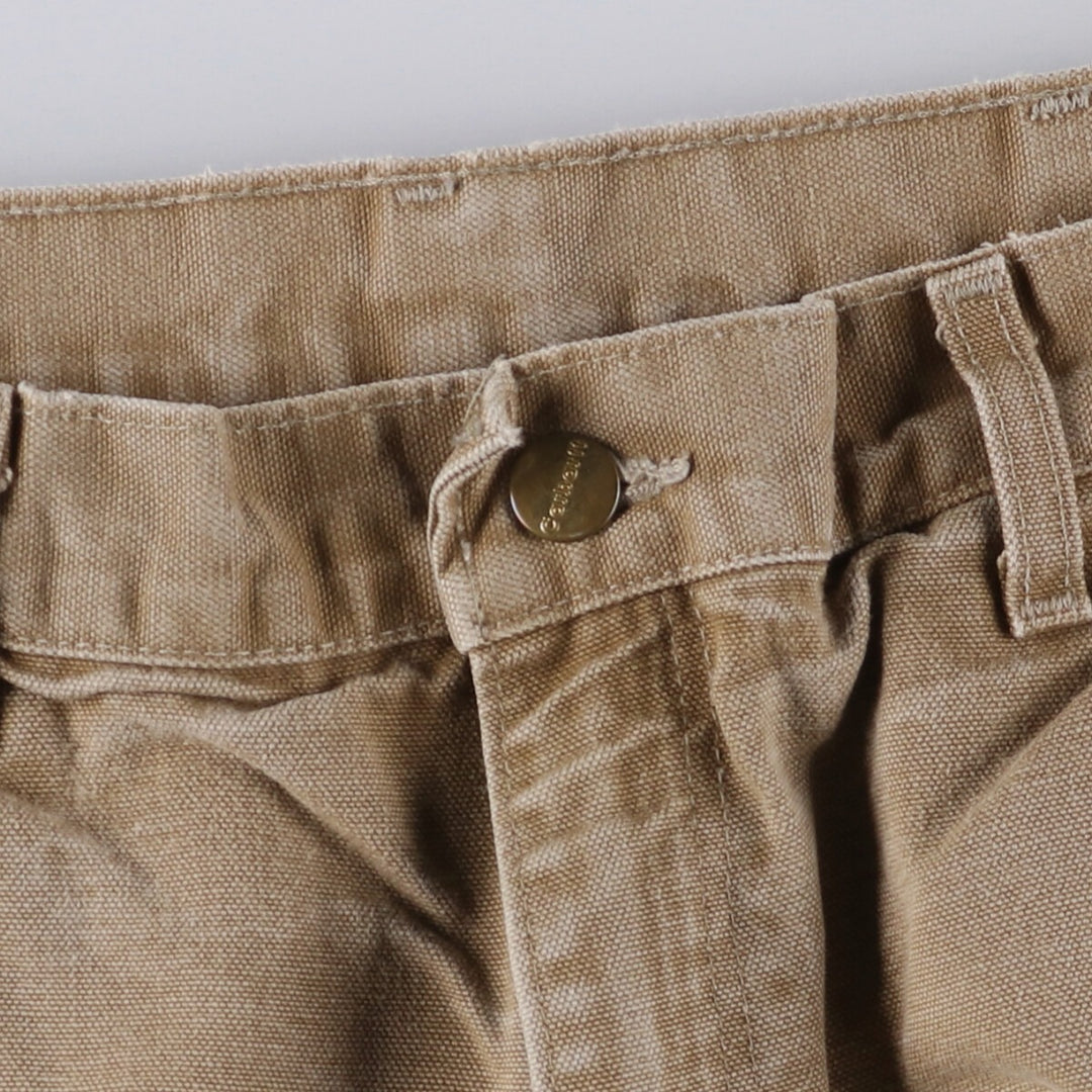 00'S Carhartt Dungaree Fit Double Knee Duck Painter Pants Men's W32 equivalent cotton Beige type Vintage Second Hand