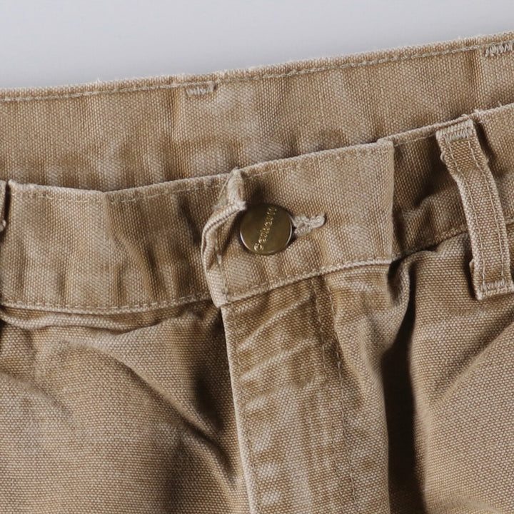 00'S Carhartt Dungaree Fit Double Knee Duck Painter Pants Men's W32 equivalent cotton Beige type Vintage Second Hand