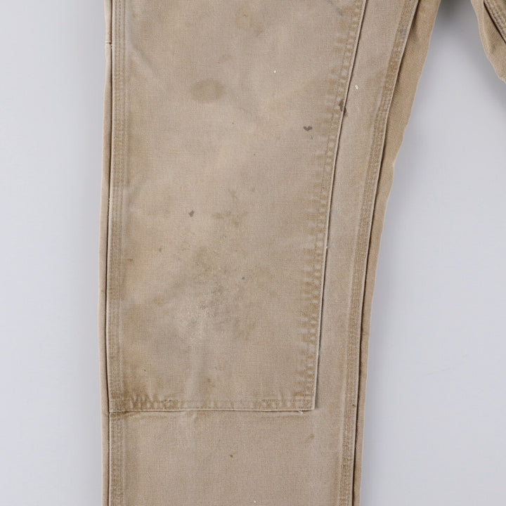 00'S Carhartt Dungaree Fit Double Knee Duck Painter Pants Men's W32 equivalent cotton Beige type Vintage Second Hand