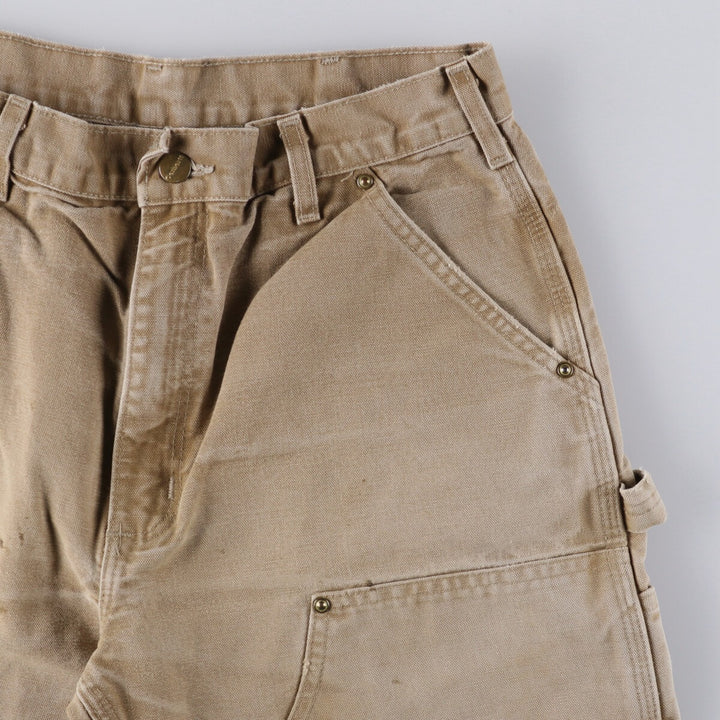 00'S Carhartt Dungaree Fit Double Knee Duck Painter Pants Men's W32 equivalent cotton Beige type Vintage Second Hand