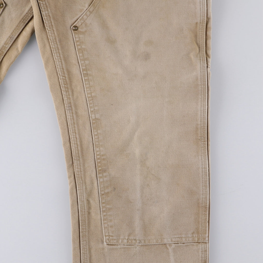 00'S Carhartt Dungaree Fit Double Knee Duck Painter Pants Men's W32 equivalent cotton Beige type Vintage Second Hand