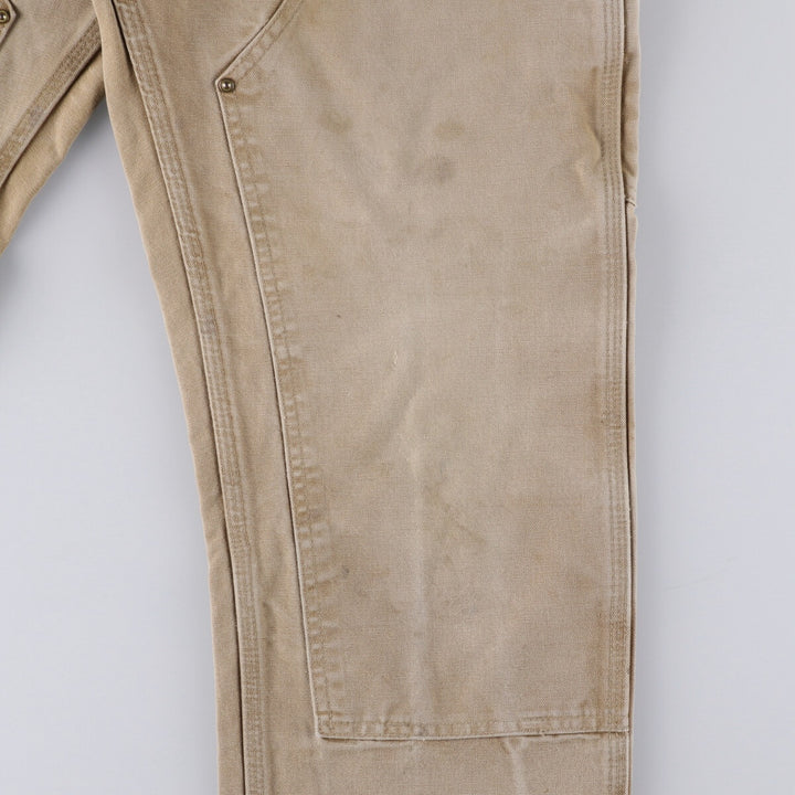 00'S Carhartt Dungaree Fit Double Knee Duck Painter Pants Men's W32 equivalent cotton Beige type Vintage Second Hand