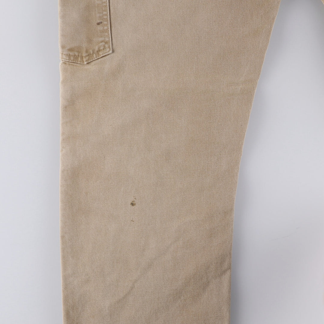 00'S Carhartt Dungaree Fit Double Knee Duck Painter Pants Men's W32 equivalent cotton Beige type Vintage Second Hand