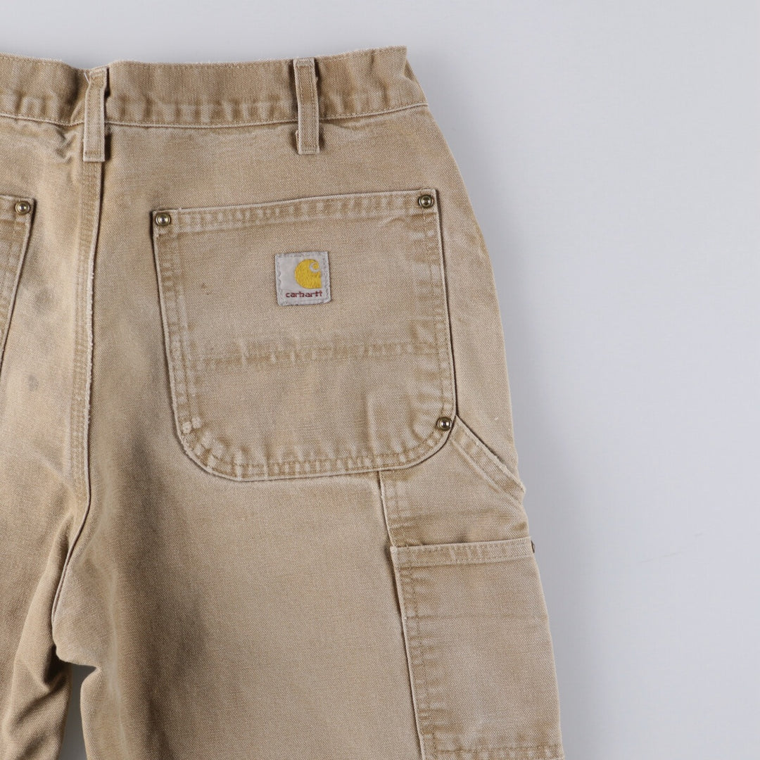 00'S Carhartt Dungaree Fit Double Knee Duck Painter Pants Men's W32 equivalent cotton Beige type Vintage Second Hand