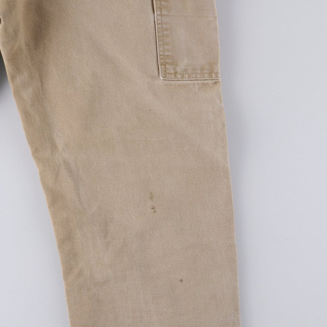 00'S Carhartt Dungaree Fit Double Knee Duck Painter Pants Men's W32 equivalent cotton Beige type Vintage Second Hand
