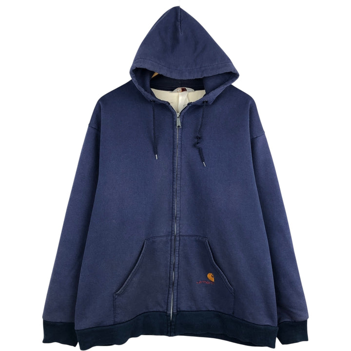 Carhartt Sweat Full Zip Hoodie Men's XXL unclear navy blue type Vintage Second Hand