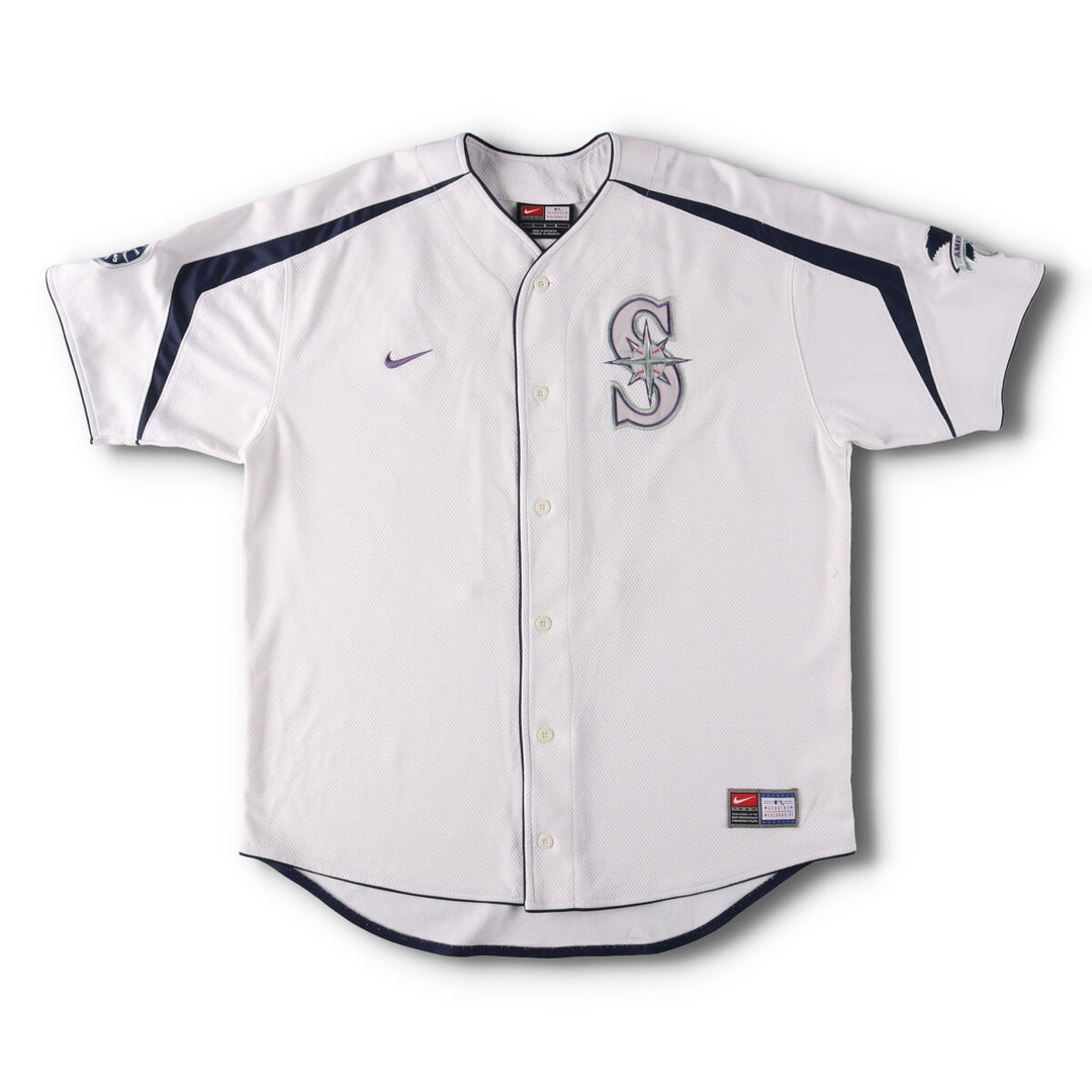 00'S Nike Seattle Mariners TEAM ICHIRO Ichiro Game Shirt Baseball Shirt Men's L size polyester white type Vintage Second Hand