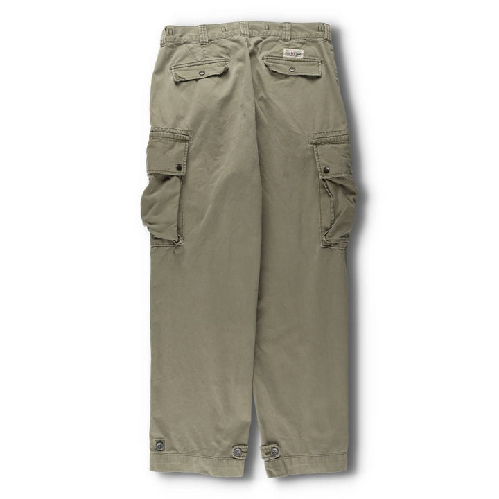 90'S Polo by Ralph Lauren M-47 type military cargo pants for men, W34 equivalent, vintage cotton Khaki type Vintage Second Hand