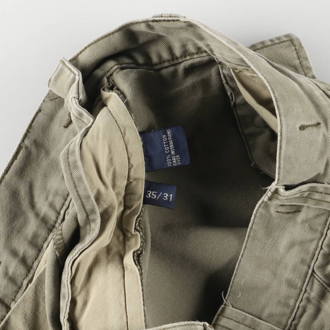 90'S Polo by Ralph Lauren M-47 type military cargo pants for men, W34 equivalent, vintage cotton Khaki type Vintage Second Hand