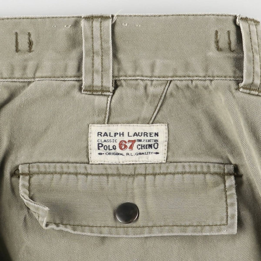 90'S Polo by Ralph Lauren M-47 type military cargo pants for men, W34 equivalent, vintage cotton Khaki type Vintage Second Hand