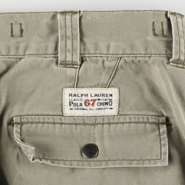 90'S Polo by Ralph Lauren M-47 type military cargo pants for men, W34 equivalent, vintage cotton Khaki type Vintage Second Hand