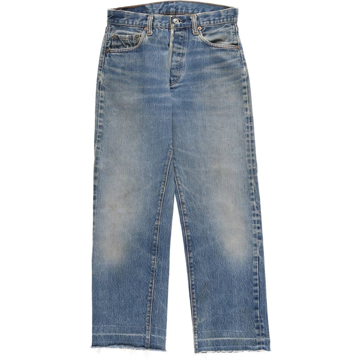 Levi's 501 Cut-off Straight Denim Pants Made in USA Women's L (w28) Vintage cotton blue type Vintage Second Hand