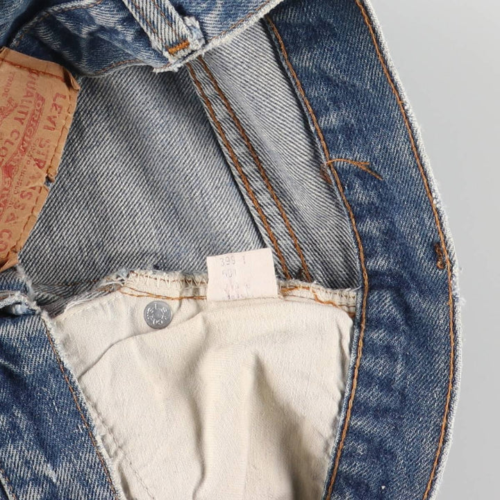 Levi's 501 Cut-off Straight Denim Pants Made in USA Women's L (w28) Vintage cotton blue type Vintage Second Hand
