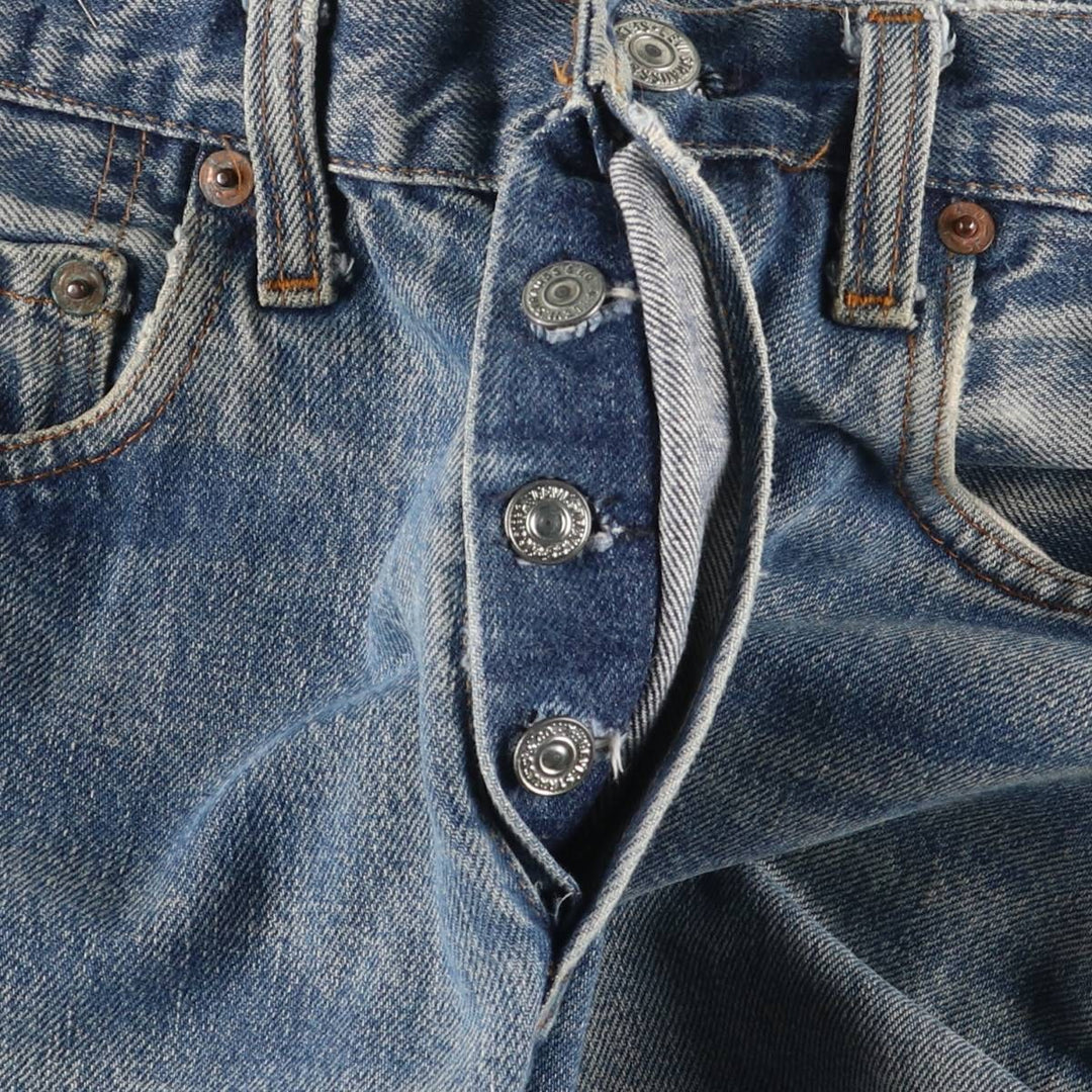 Levi's 501 Cut-off Straight Denim Pants Made in USA Women's L (w28) Vintage cotton blue type Vintage Second Hand