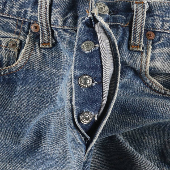 Levi's 501 Cut-off Straight Denim Pants Made in USA Women's L (w28) Vintage cotton blue type Vintage Second Hand