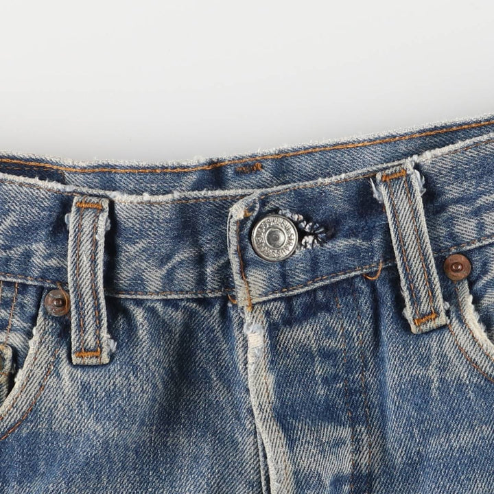 Levi's 501 Cut-off Straight Denim Pants Made in USA Women's L (w28) Vintage cotton blue type Vintage Second Hand