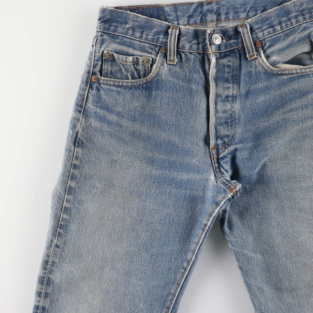 Levi's 501 Cut-off Straight Denim Pants Made in USA Women's L (w28) Vintage cotton blue type Vintage Second Hand