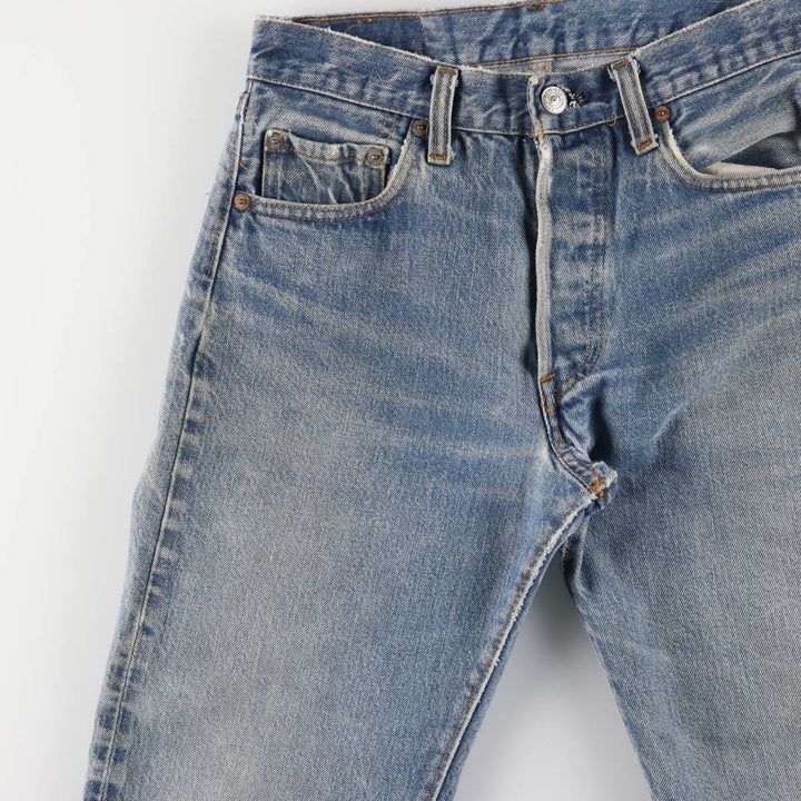 Levi's 501 Cut-off Straight Denim Pants Made in USA Women's L (w28) Vintage cotton blue type Vintage Second Hand