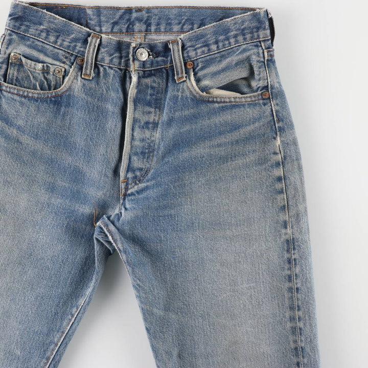 Levi's 501 Cut-off Straight Denim Pants Made in USA Women's L (w28) Vintage cotton blue type Vintage Second Hand