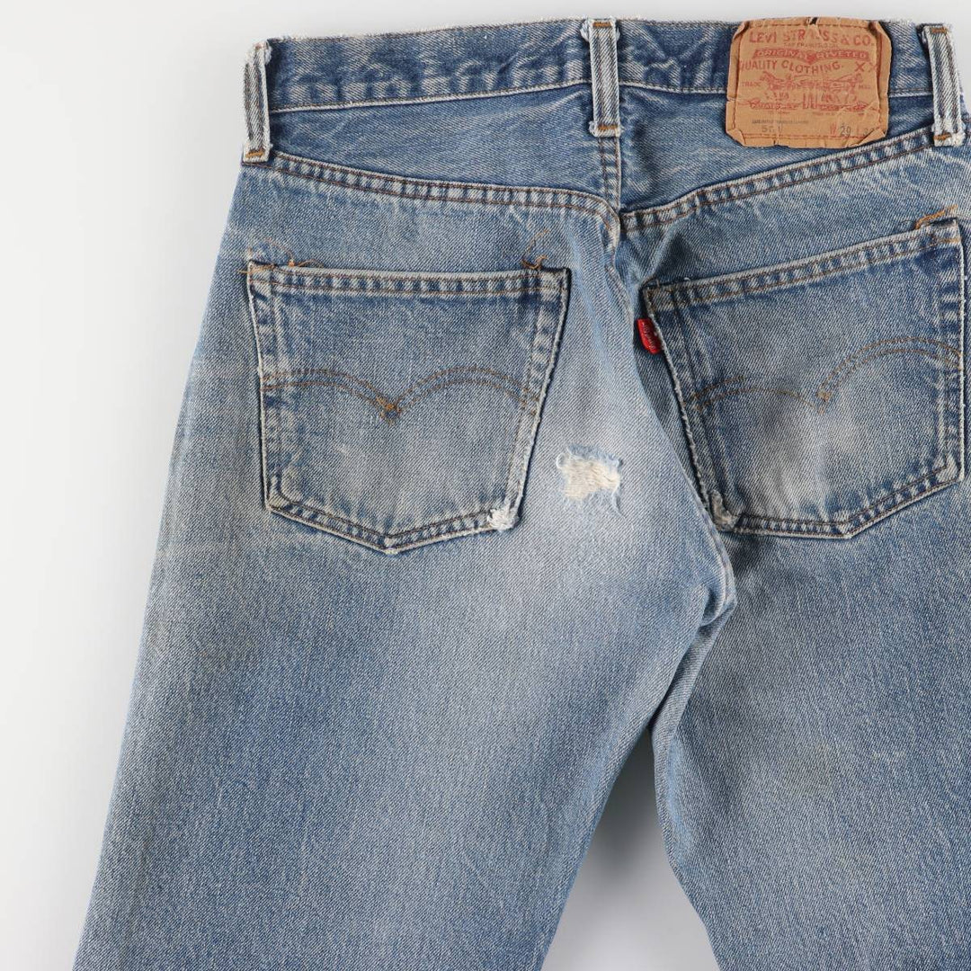 Levi's 501 Cut-off Straight Denim Pants Made in USA Women's L (w28) Vintage cotton blue type Vintage Second Hand