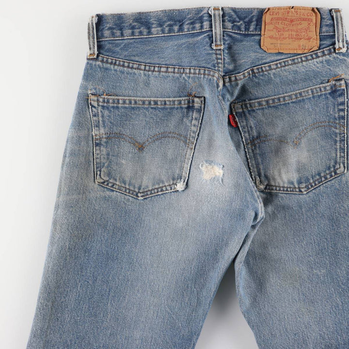 Levi's 501 Cut-off Straight Denim Pants Made in USA Women's L (w28) Vintage cotton blue type Vintage Second Hand