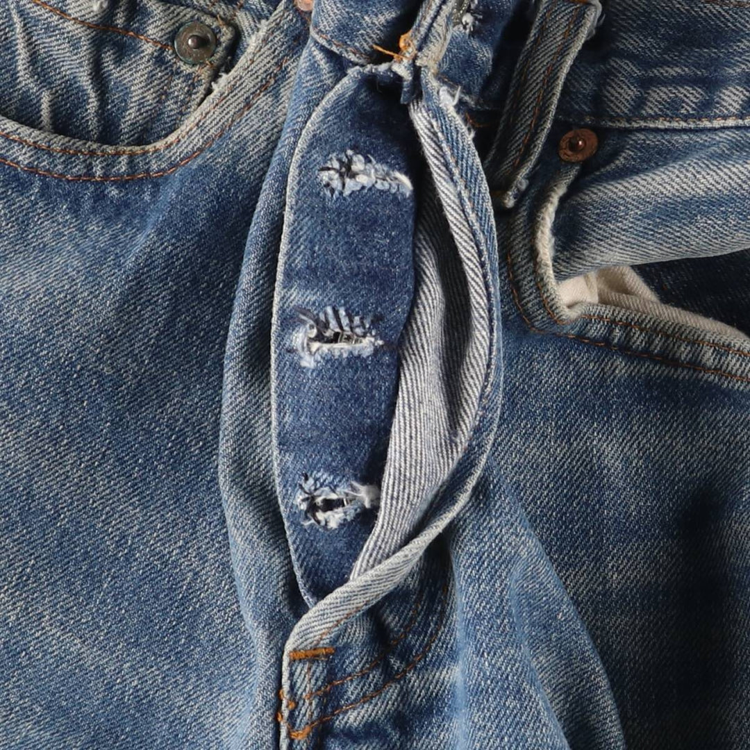 Levi's 501 Cut-off Straight Denim Pants Made in USA Women's L (w28) Vintage cotton blue type Vintage Second Hand