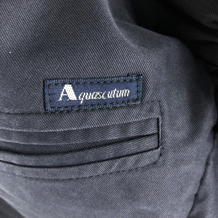 Aquascutum OF LONDON Check Pattern Reversible Swing Top Sports Jacket Made in the UK Men's Size L cotton navy blue type Vintage Second Hand